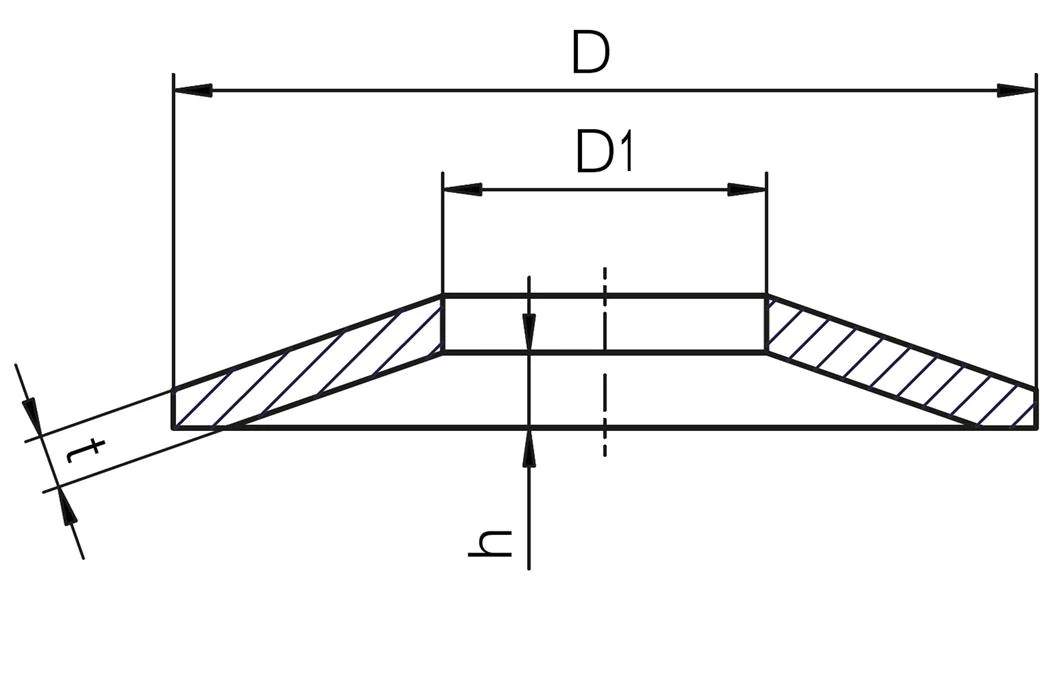 iglidur® J, polysorb disc spring drawing