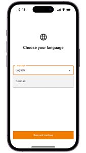 Select language in igusGO
