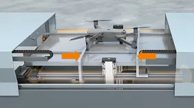 drylin rails for centring the drone
