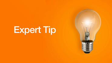 Expert Tip plus lightbulb