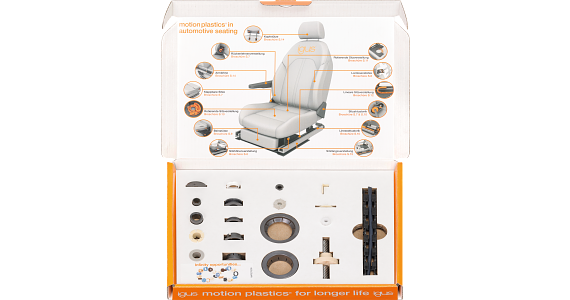 Sample box for vehicle seats