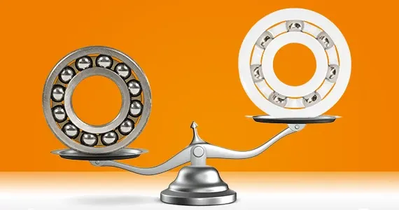 Lightweight ball bearings made of plastic