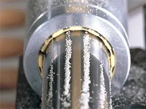 High wear resistance: plain bearing in permanent contact with sand