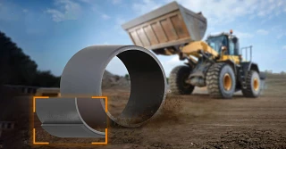Plain bearing bearing with construction machine