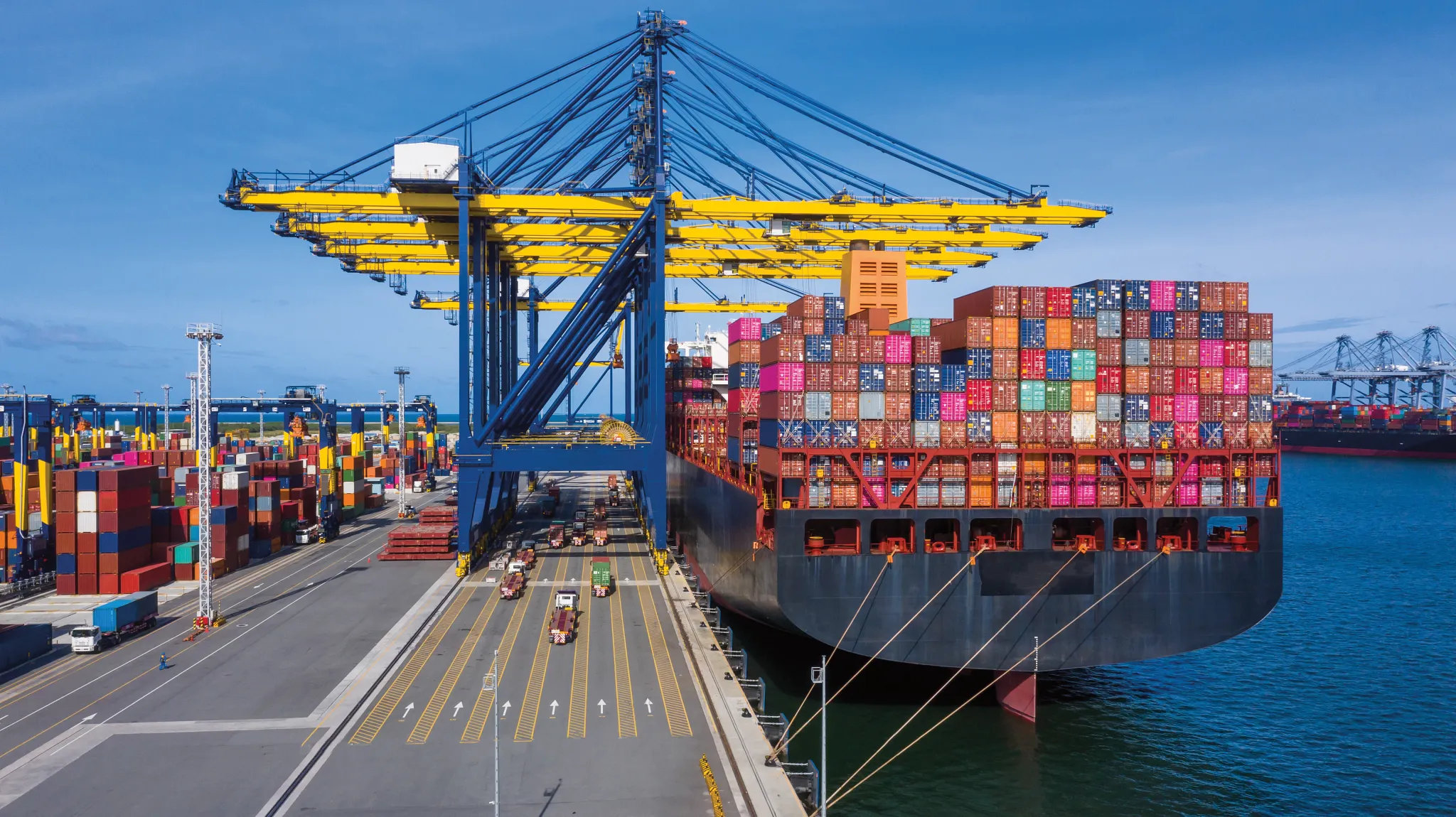 Bild eines Containerterminals