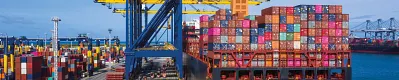 Bild eines Containerterminals