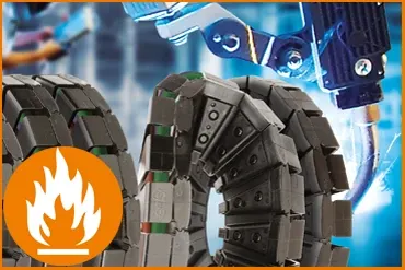 Flammability classes of energy chains