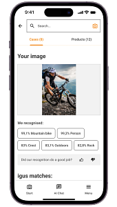 Image search in igusGO with use cases and products