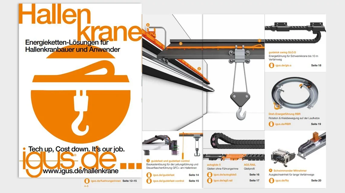 Brochure: sistemi per catene portacavi per gru indoor