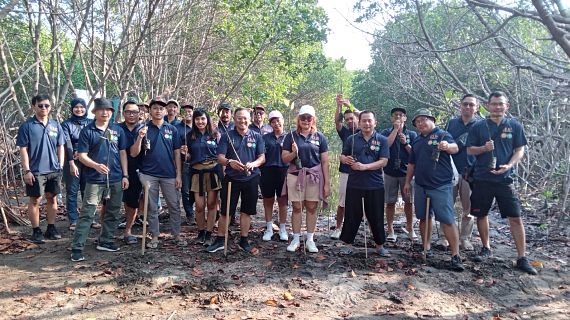 igus Indonesia menyumbangkan 800 bibit pohon bakau