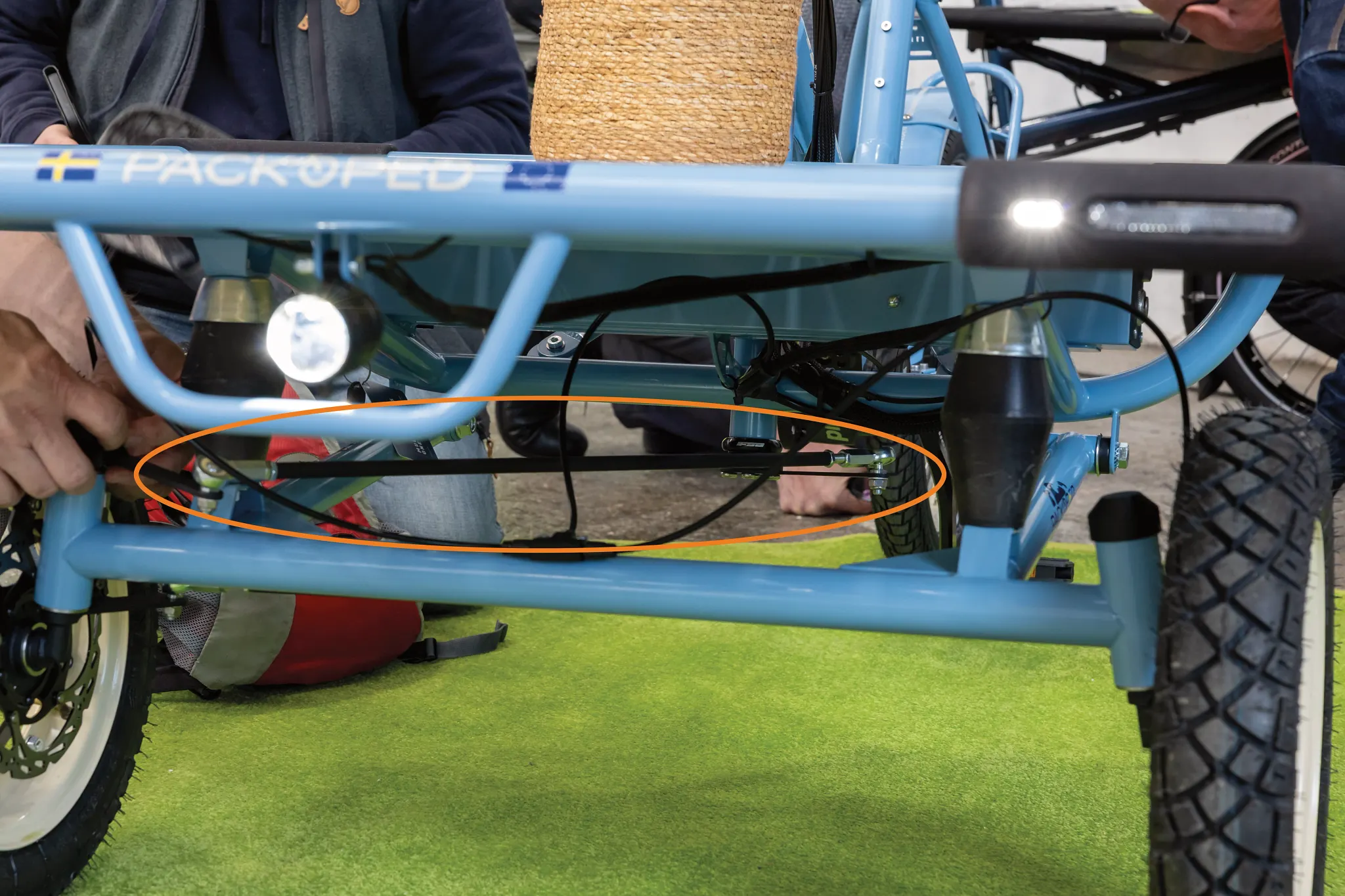 Packoped steering rod