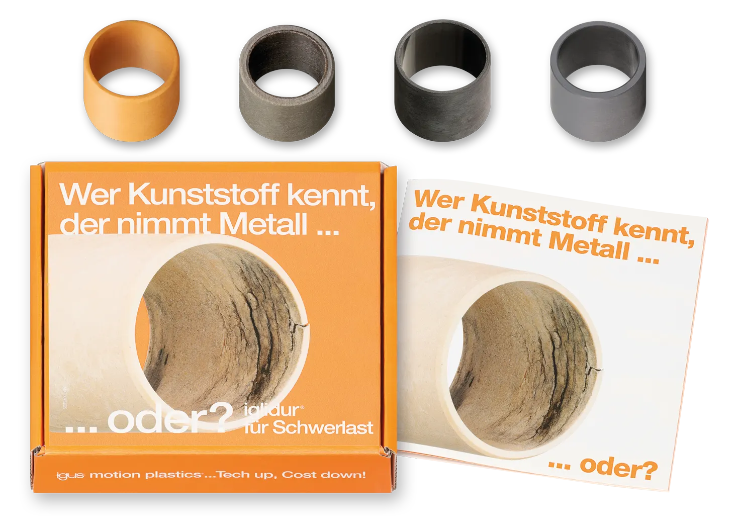 Musterbox mit Schwerlast-Gleitlagern