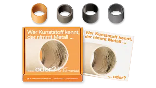 Musterbox mit Schwerlast-Gleitlagern