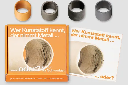 Musterbox mit Schwerlast-Gleitlagern