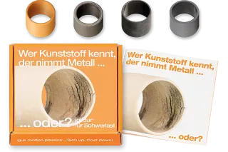 Musterbox mit Schwerlast-Gleitlagern