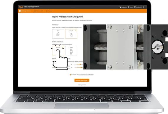 Configure drylin SLW linear axes from igus online