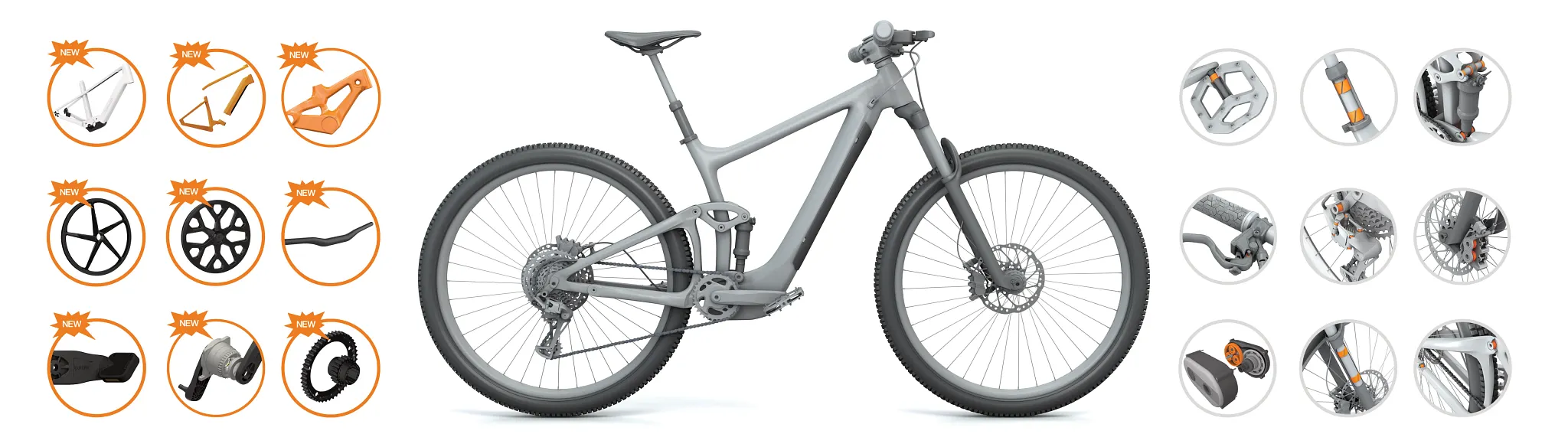 buchas autolubrificantes e componentes de bicicleta da igus