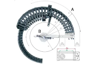 cable carrier with external limit