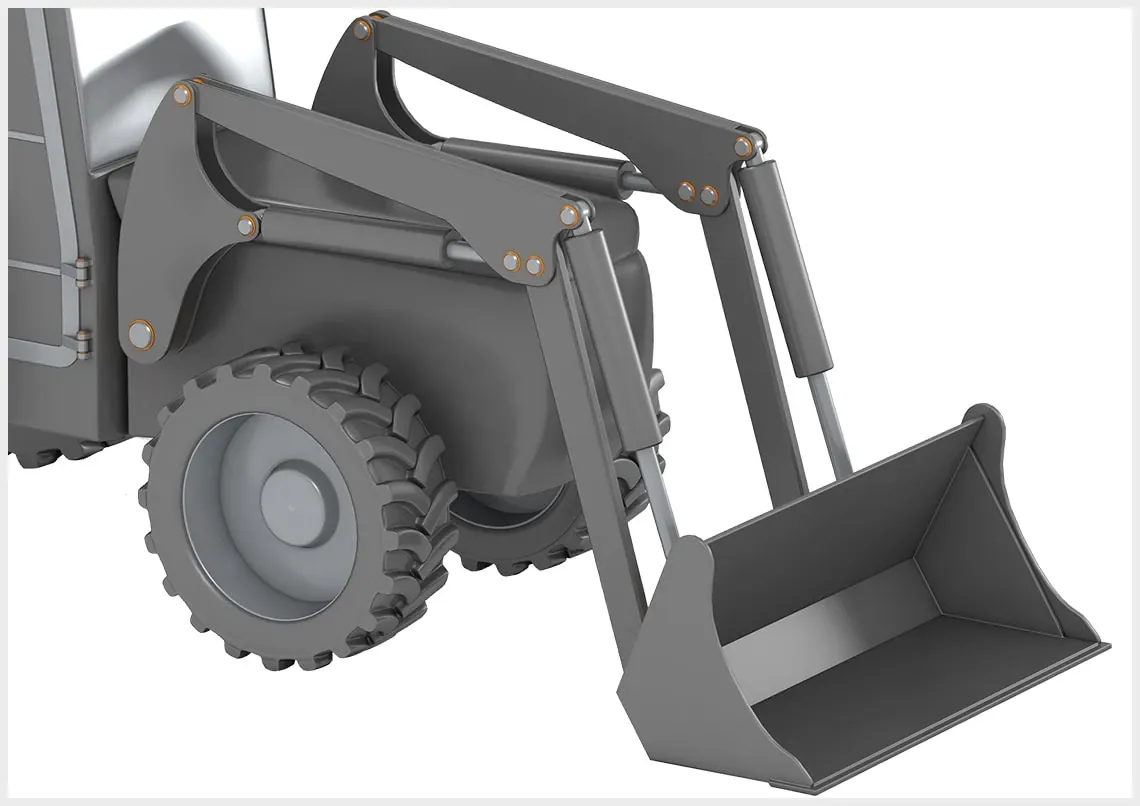 iglidur plain bearings in the front loader