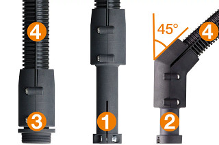 Scara Cable Solution: end pieces and hose