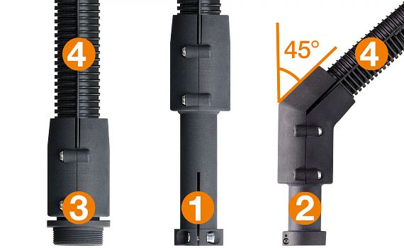 Scara Cable Solution: end pieces and hose