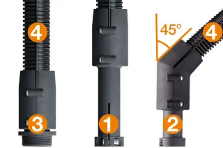 Scara Cable Solution: end pieces and hose