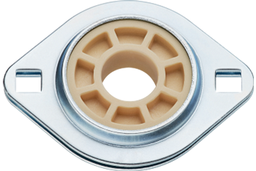 Flange bearings with 2 mounting holes, PFL, igubal®