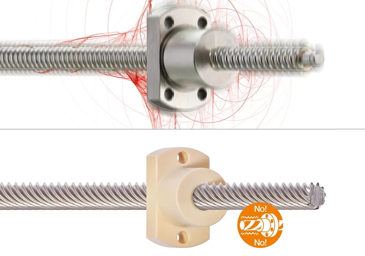 Quiet operation with vibration dampening