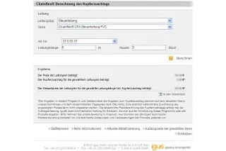Calculadora do suplemento de cobre