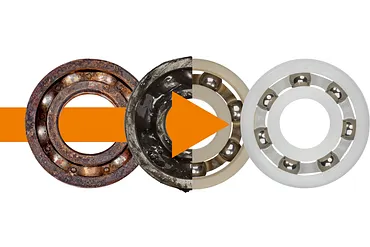 Changing ball bearings: From metal to plastic
