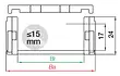Energiekettenserie R15 | Geschlossenes zipper-Band, im Außenradius aufreißbar | Innenhöhe: 17 mm