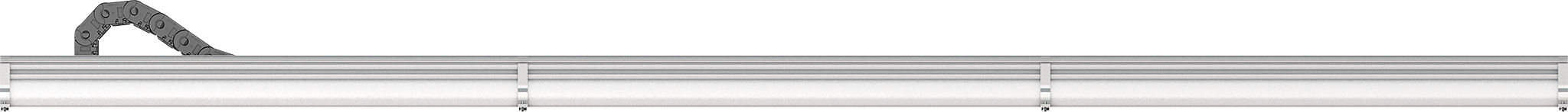 Guide trough with energy chain