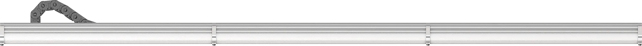 Guide trough with energy chain