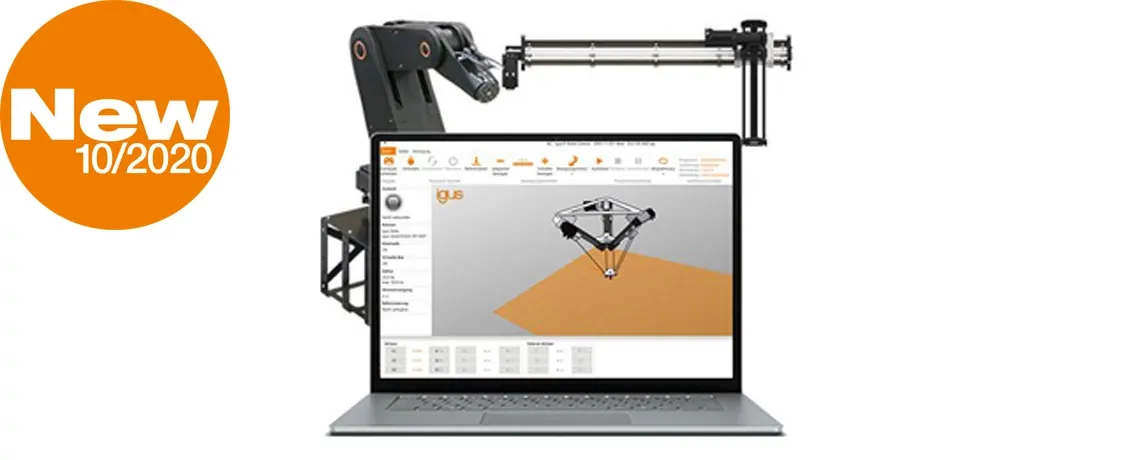 含有igus®軟體和硬體的機器手臂控制系統