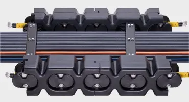 Shore power connection for LNG Power Barge