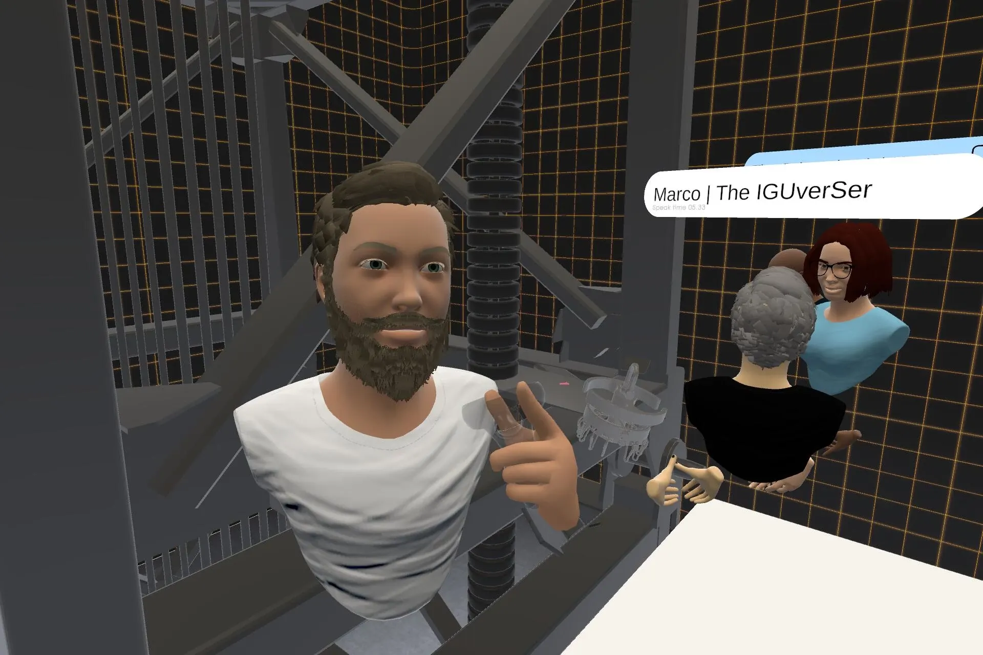 Plataforma de perforación en el universo