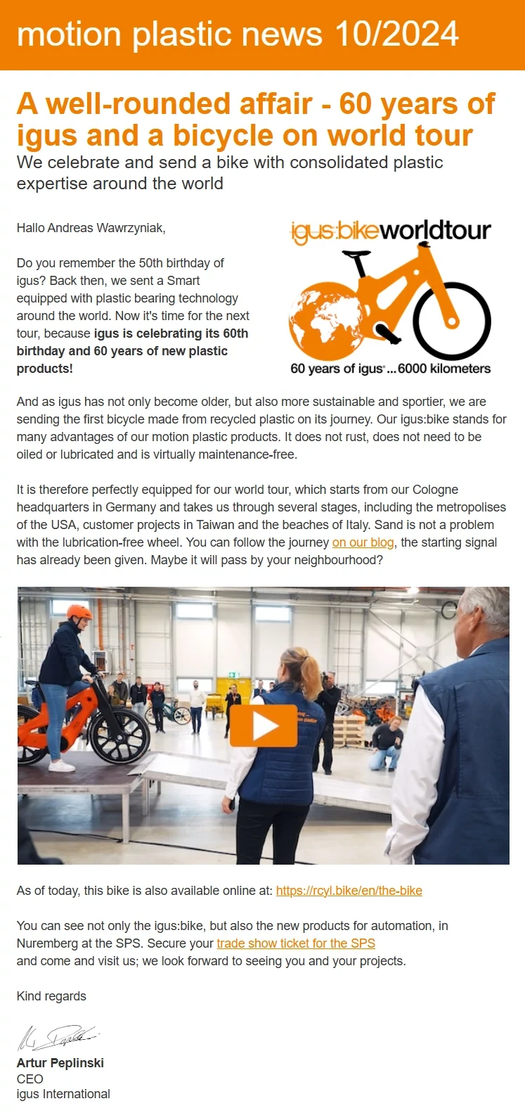 igus Newsletter 10/2024