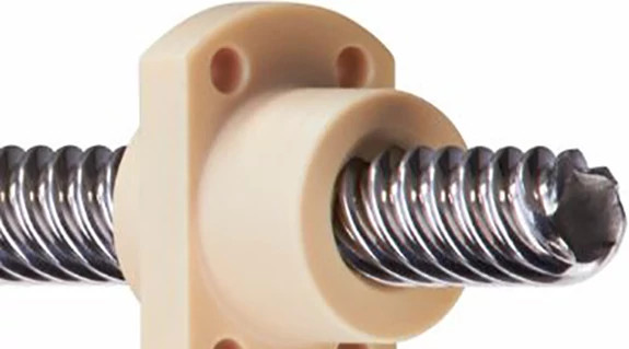 3D printed threads of wear-resistant special plastics