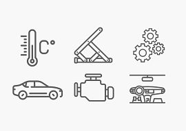 Automotive-Anwendungen Icons