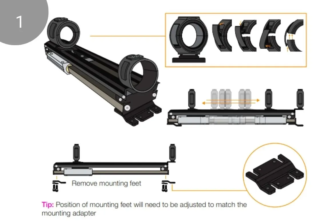 Remove mounting feet