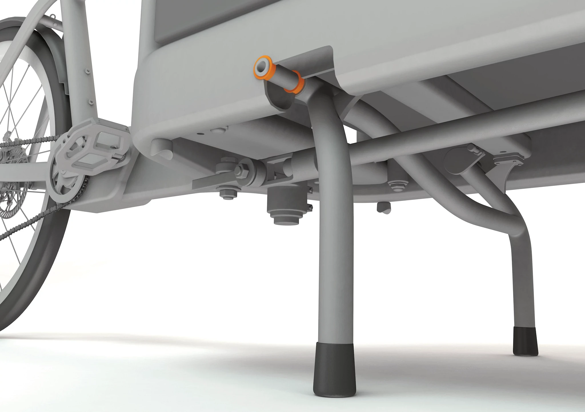 Cojinete de fricción en el caballete de la bicicleta