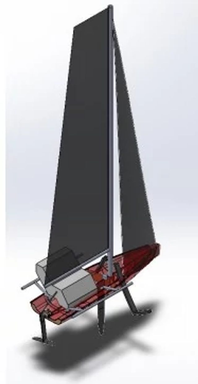 Winged Rudder Racing sailboat with special wing profiles | igus Singapore