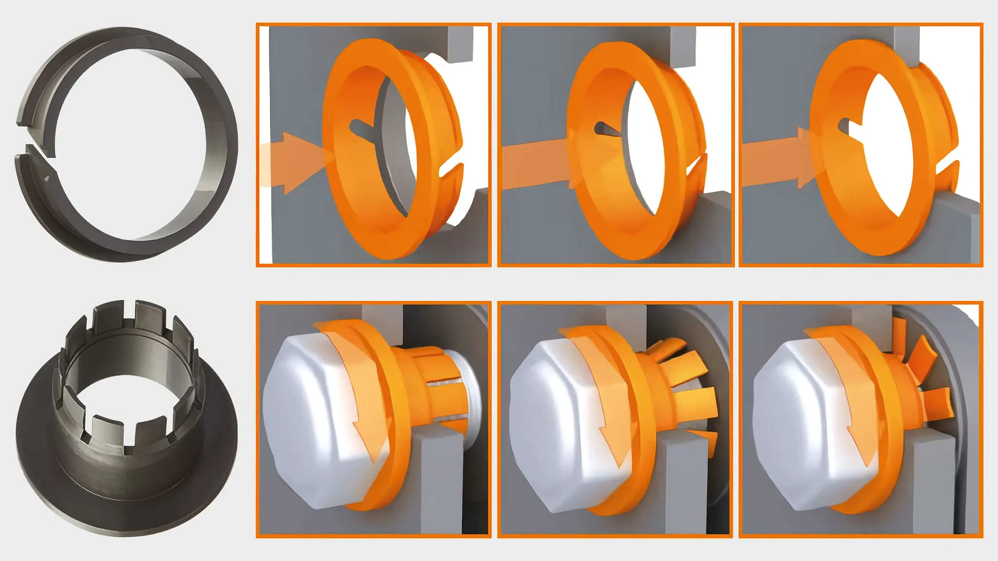 Plain bearings for sheet metal