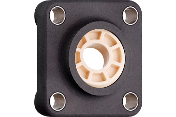 Fixed flange bearing with 4 mounting holes, polymer housing, igubal® JEM-SP