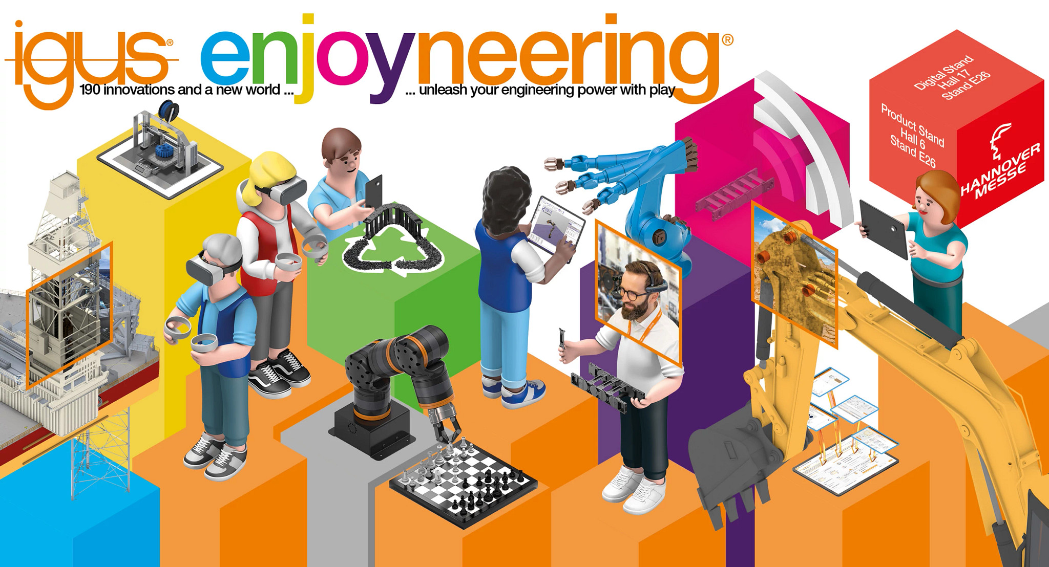 Enjoyneering de igus en la Hannover Messe de 2023