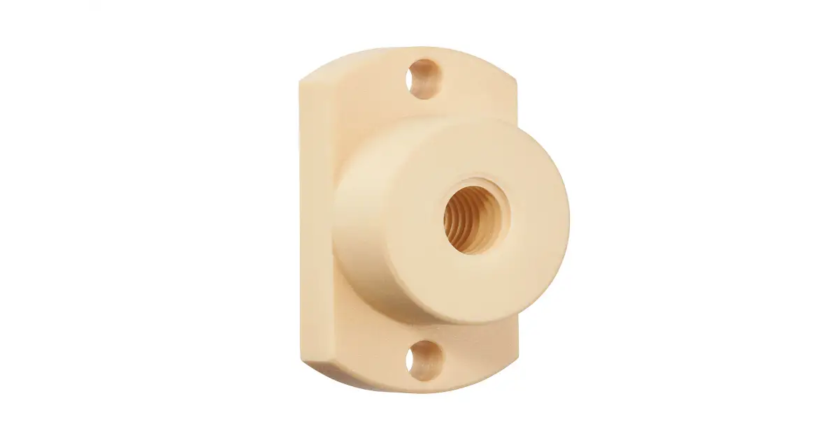 drylin® porca do fuso de avanço do flange com chave plana, rosca