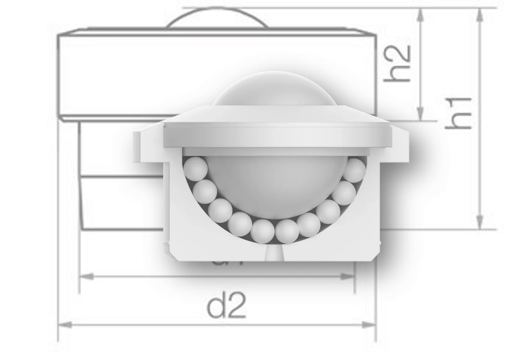 Kunststof kogel transfer units