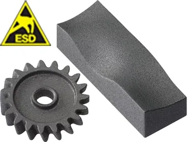 3D printed parts made of ESD material