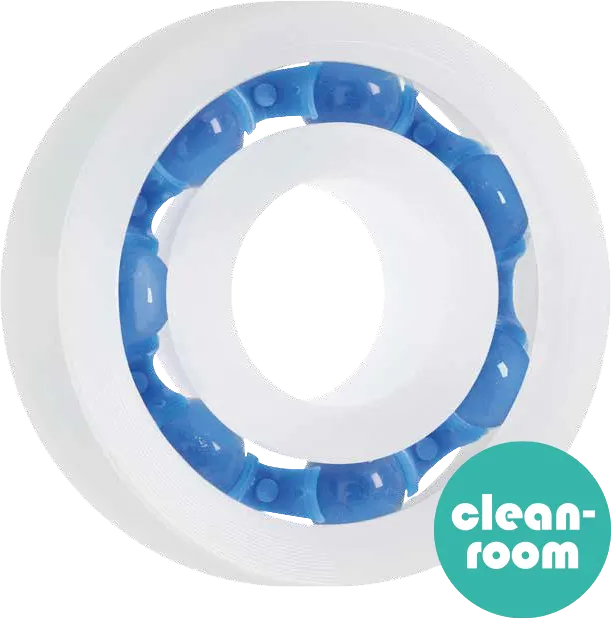 Cleanroom ball bearing with high abrasion resistance