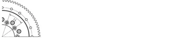 Dibujo del anillo de giro con enganes iglide® PRT